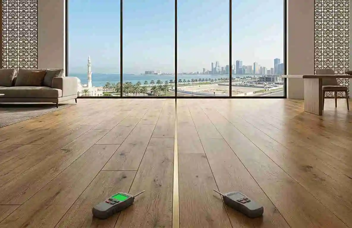 Wood-look porcelain tile vs real wood in UAE home